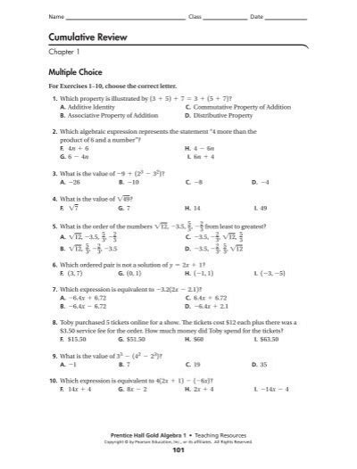 Cumulative Review Unit 1 Answer Key Kindle Editon