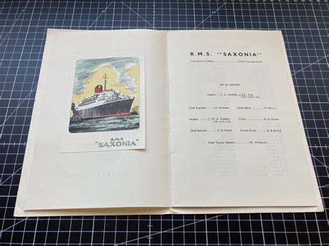 Cunard List of passengers H.M.S. Saxonia Fri. sept. 2nd. 1955 Tourist Ebook PDF