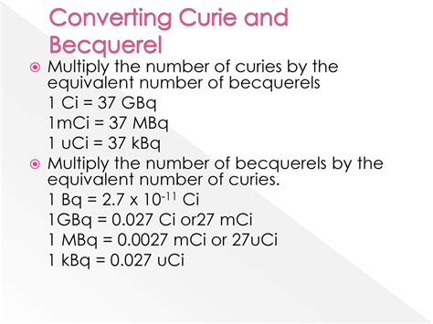 Curies to Becquerels: Converting the Invisible