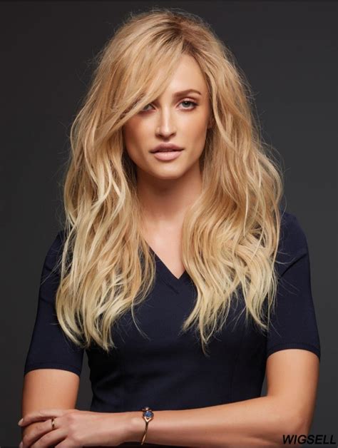 Curly 100% Hand-Tied Blonde Layered Human Hair Hand Tied Wigs