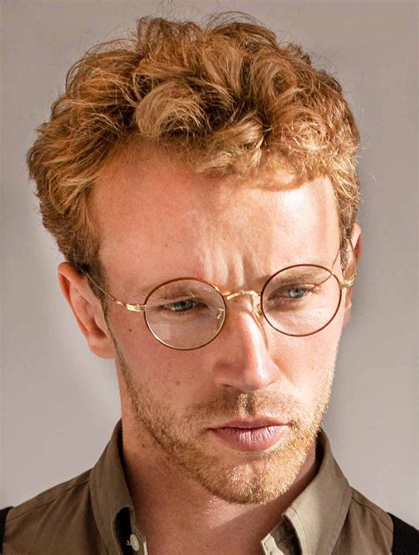 Curly Blonde Capless Short Synthetic Sandy Jewfro Men Wigs