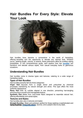 Curly Hair Bundles: A Comprehensive Guide to Style, Volume, and Versatility