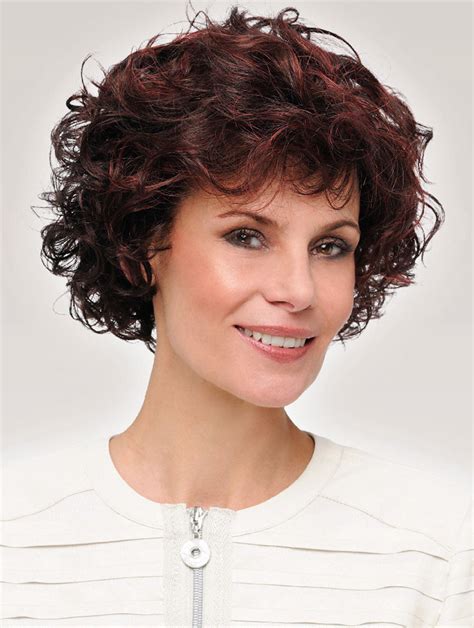 Curly Short Amazing Synthetic Auburn Monofilament Wigs