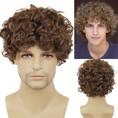 Curly Wigs for Men with Bangs: 6" Monofilament Wigs in 2025