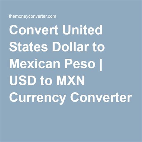 Currency Converter MXN to USD: Convert Your Money with Confidence