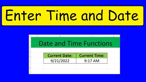 Current Date and Time