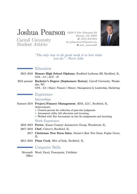 Curriculum Template Latex