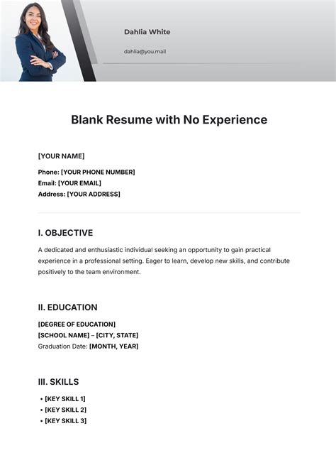 Curriculum Vitae Template Us Not Too Many Work Exprienc