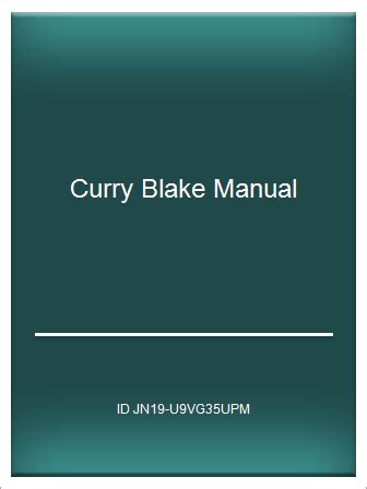 Curry Blake Manual Ebook Reader