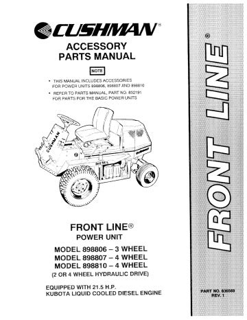 Cushman front line mower parts Ebook Kindle Editon