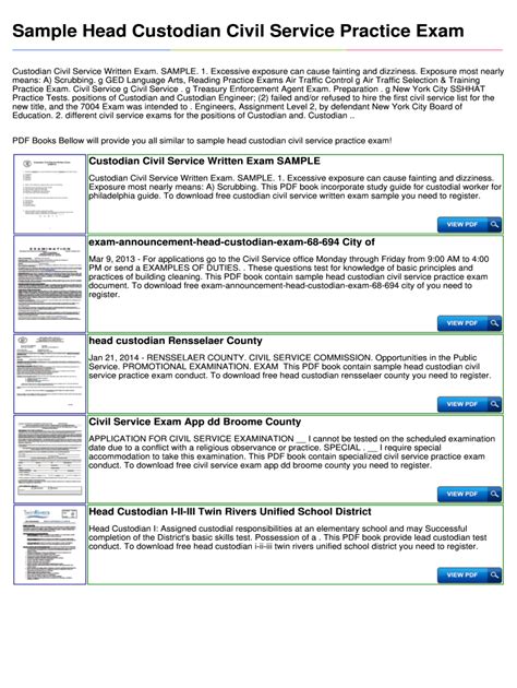 Custodian Test Questions And Answers Reader