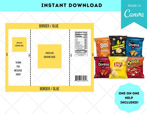 Custom Potato Chip Bag Template