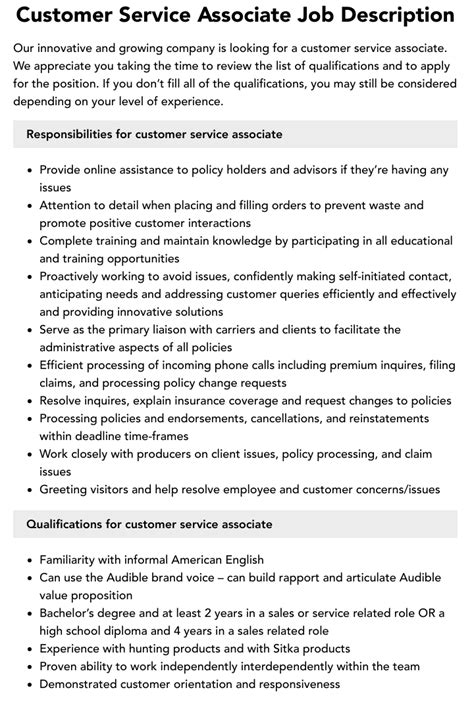 Customer Service Associate Job Description: A Comprehensive Guide for 2023