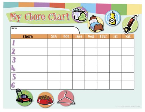 Customizable Free Printable Chore Charts