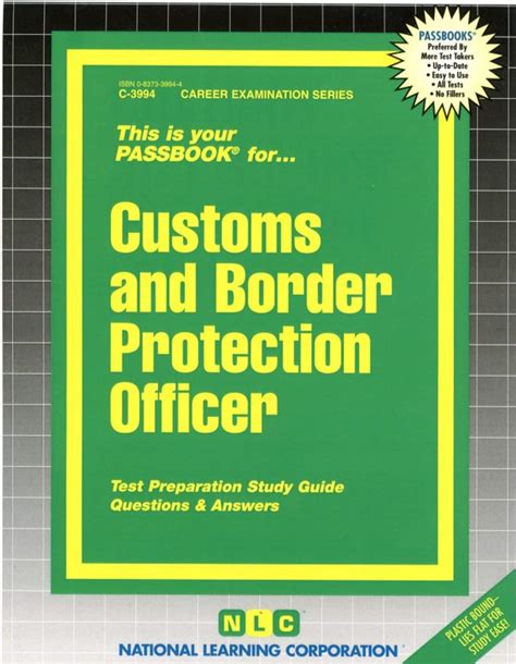 Customs and Border Protection OfficerPassbooks Career Examination Passbooks Doc