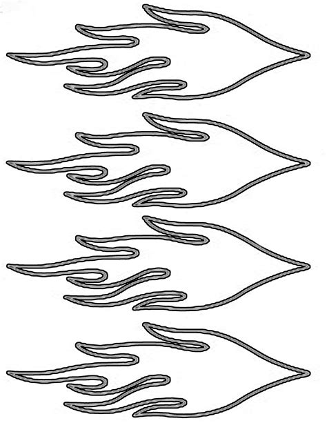 Cut Out Flames Template