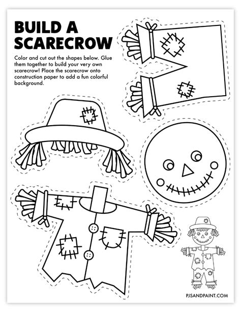 Cut Out Scarecrow Craft Template