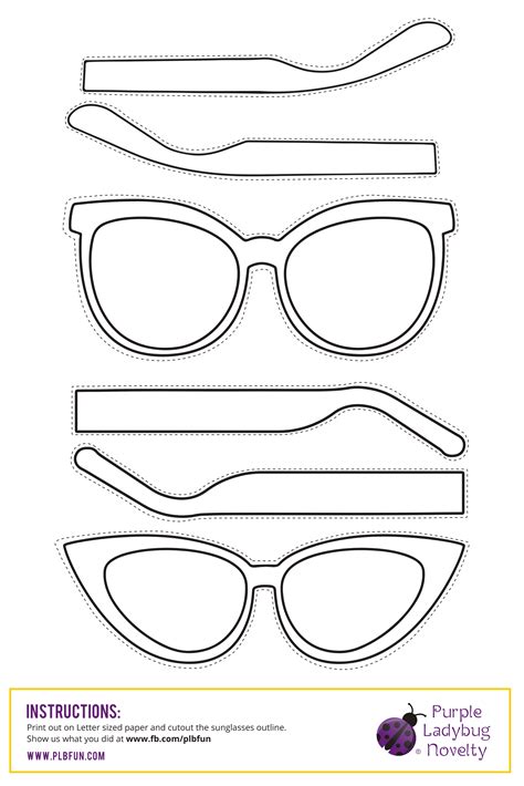 Cut Out Sunglasses Template