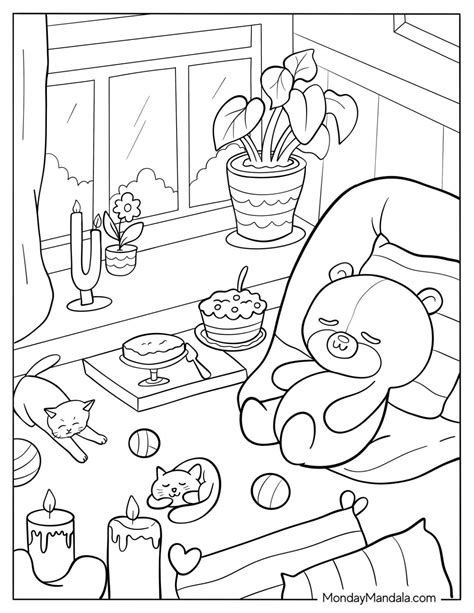 Cute Aesthetic Coloring Pages Printable