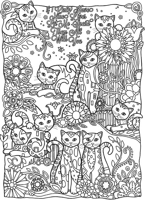 Cute Cats Coloring Book for Adults PDF