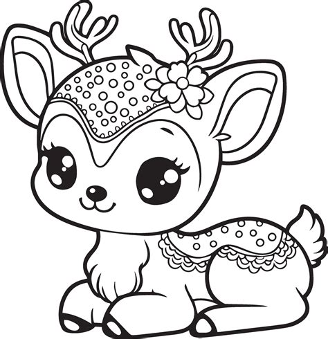 Cute Deer Coloring Pages