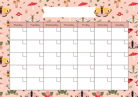 Cute Printable Calendar