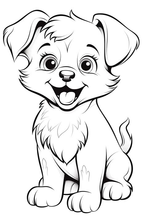Cute Puppy Printable Coloring Pages