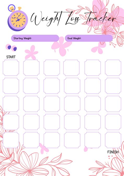 Cute Weight Loss Tracker Printable