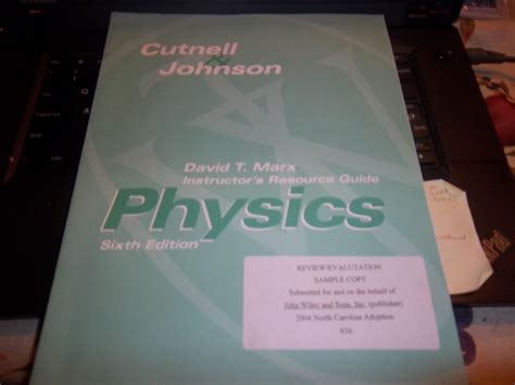 Cutnell And Johnson Physics 6th Edition Answers Kindle Editon