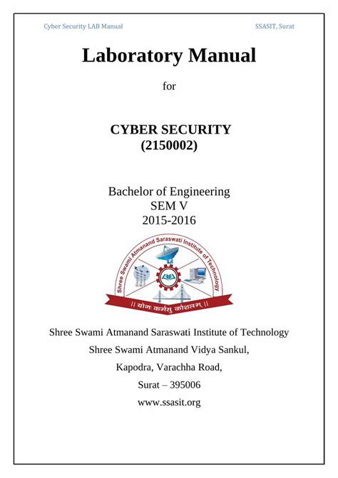 Cyber Security Lab Manual: A Comprehensive Guide to Sharpening Your Skills