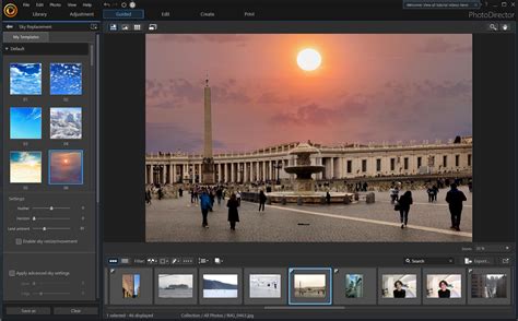 CyberLink PhotoDirector demonstrating AI sky replacement feature
