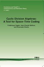 Cyclic Division Algebras A Tool for Space-Time Coding PDF