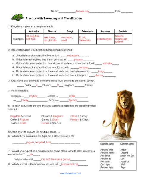 D Taxonomic Key Answers Kindle Editon