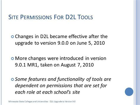 D2L Features and Functionality