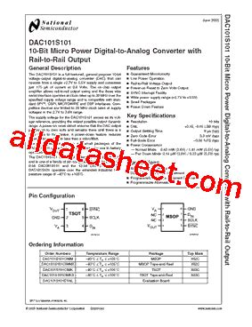 DAC101S101CIMKX/NOPB