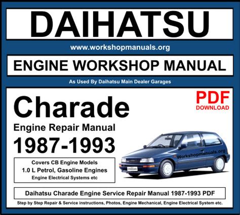 DAIHATSU CHARADE ENGINE REPAIR MANUAL Ebook Kindle Editon