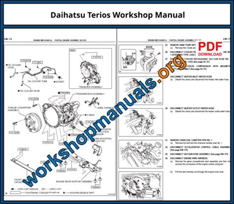 DAIHATSU TERIOS MANUAL TRANSMISSION PARTS Ebook Doc