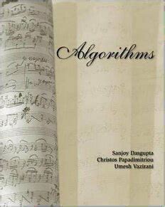 DASGUPTA PAPADIMITRIOU AND VAZIRANI ALGORITHMS PDF Ebook Kindle Editon