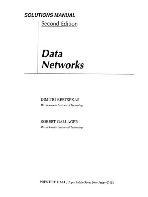 DATA NETWORKS DIMITRI BERTSEKAS SOLUTION MANUAL Ebook Reader