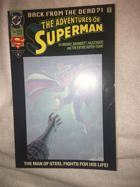 DC Comics and Jerry Siegel and Joe Shuster Presents The Adventures of Superman Life After Death No 500 June 1993 64 Pages With Removable Translucent Cover and 8 Extra story pages PDF