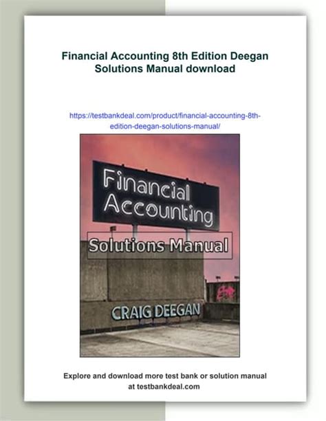 DEEGAN AUSTRALIAN FINANCIAL ACCOUNTING SOLUTIONS MANUAL Ebook Kindle Editon