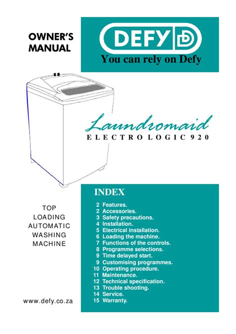 DEFY AUTOMAID 600 DAW322 MANUAL Ebook PDF