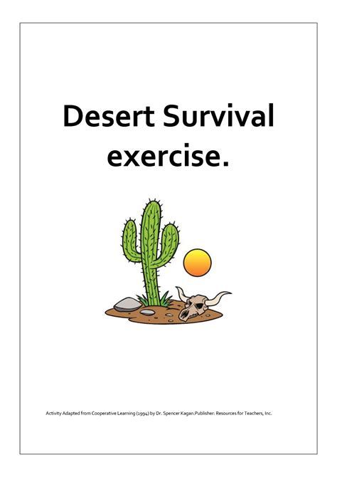 DESERT SURVIVAL SITUATION ANSWER KEY Ebook Epub