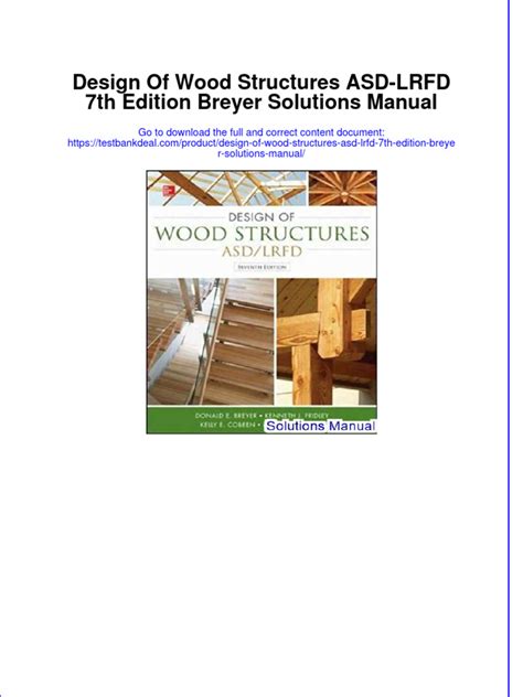 DESIGN OF WOOD STRUCTURES ASD LRFD SOLUTION MANUAL Ebook Doc