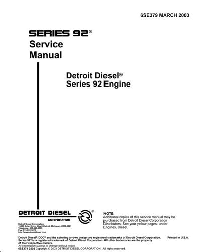 DETROIT DIESEL 8V92 SERVICE MANUAL Ebook PDF