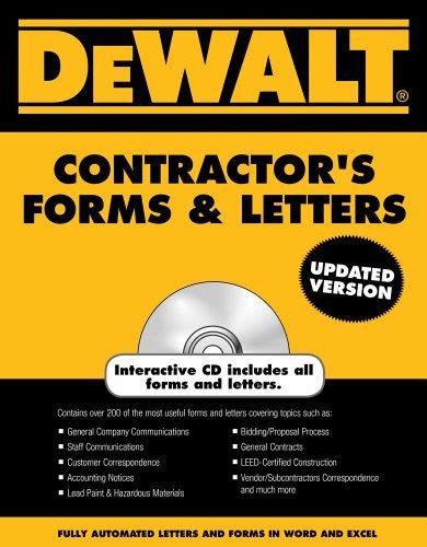 DEWALT Contractor s Forms and Letters DEWALT Series Epub