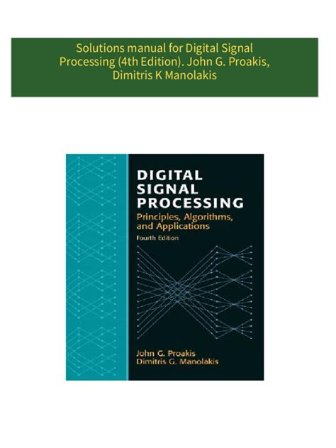 DIGITAL SIGNAL PROCESSING 4TH EDITION SOLUTIONS MANUAL Ebook Reader