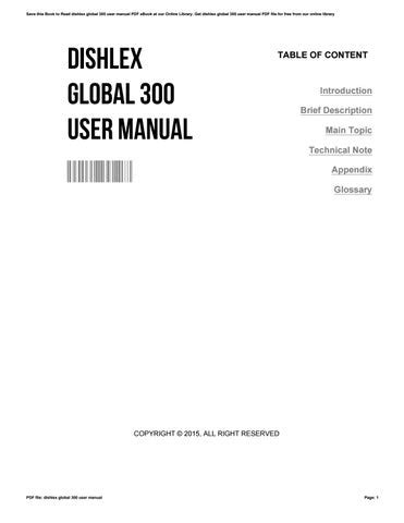 DISHLEX GLOBAL 300 USER MANUAL Ebook Kindle Editon