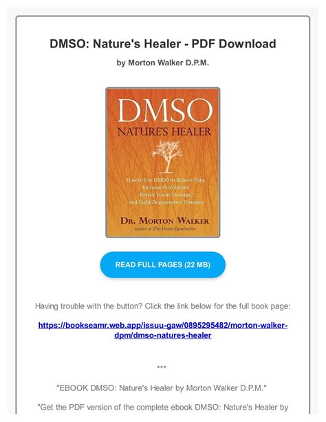 DMSO: Natures Healer Ebook Ebook Kindle Editon