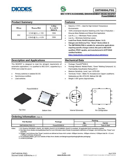 DMTH6004LPSQ-13: Unveiling the Power of the New Quantum Chip